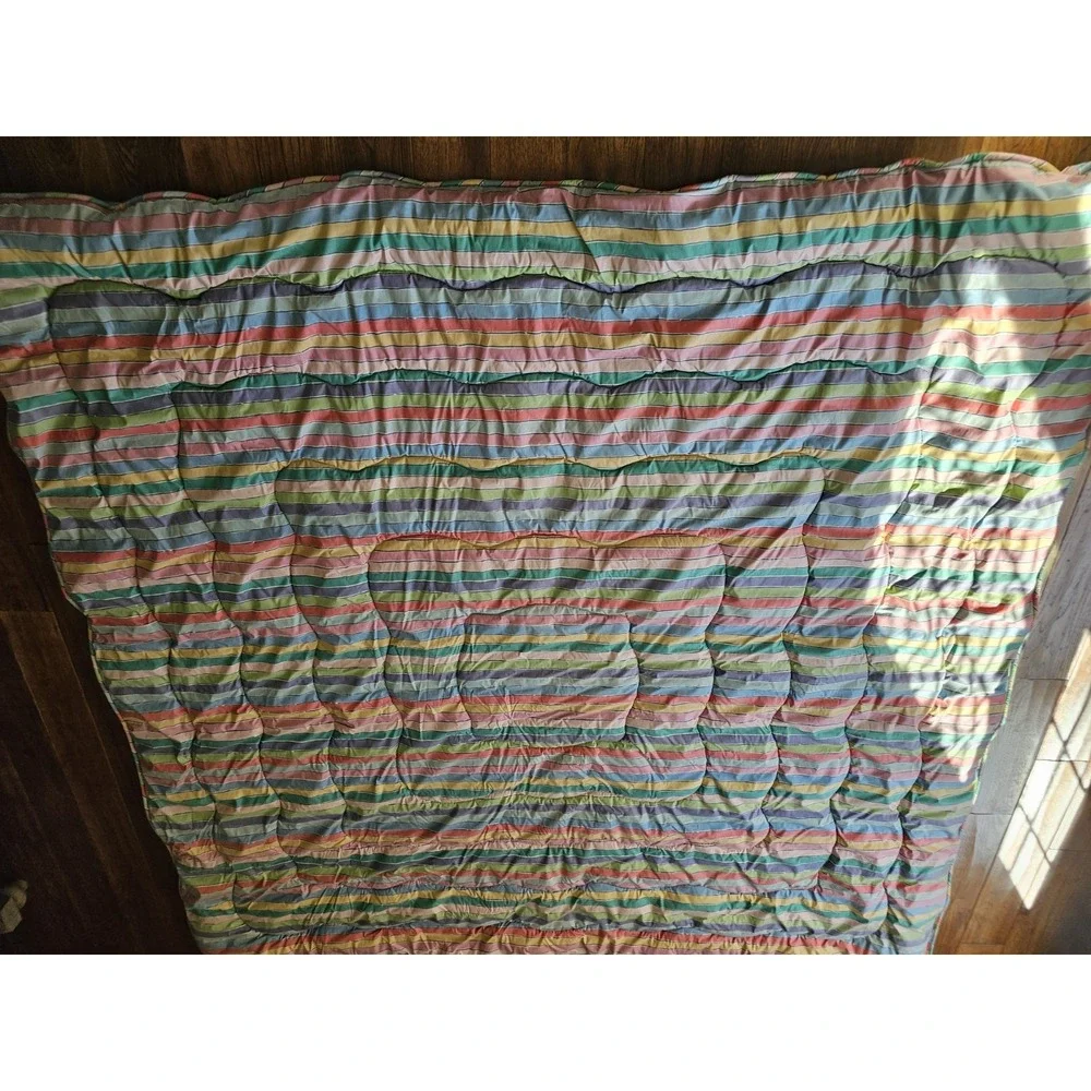 Vintage Collier Campbell Reversible Full Queen Comforter Tambourine Floral